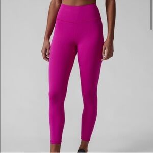 Vibrant Pink High-Waisted Leggings athleta 2x fuschia pink